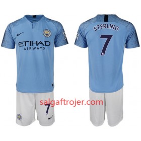 Manchester City Fodboldtrøjer STERLING 7 Børn Hjemmebanesæt 2018/19 Kort ærmer